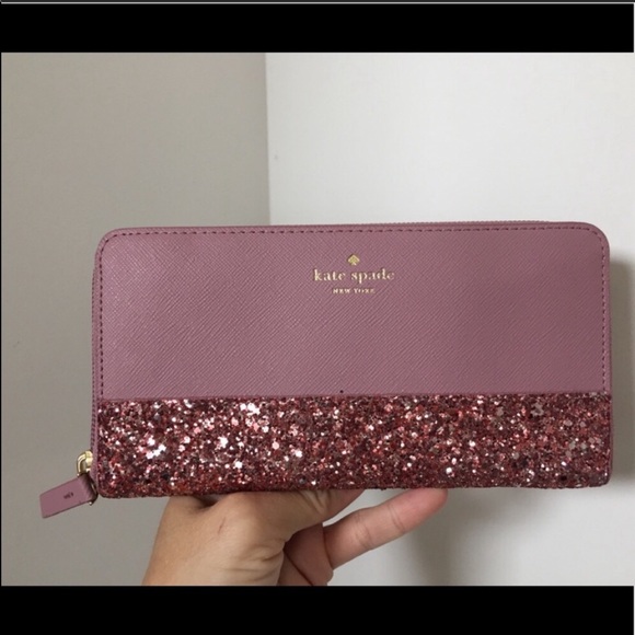 Kate spade pink glitter wallet / clutch - Picture 1 of 4